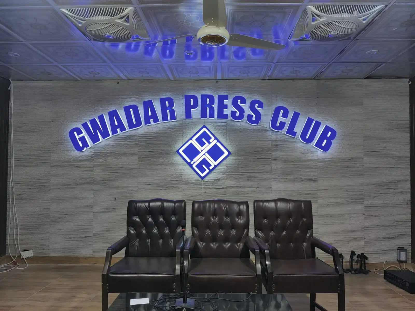 Press conference setting area of Gwadar Press Club