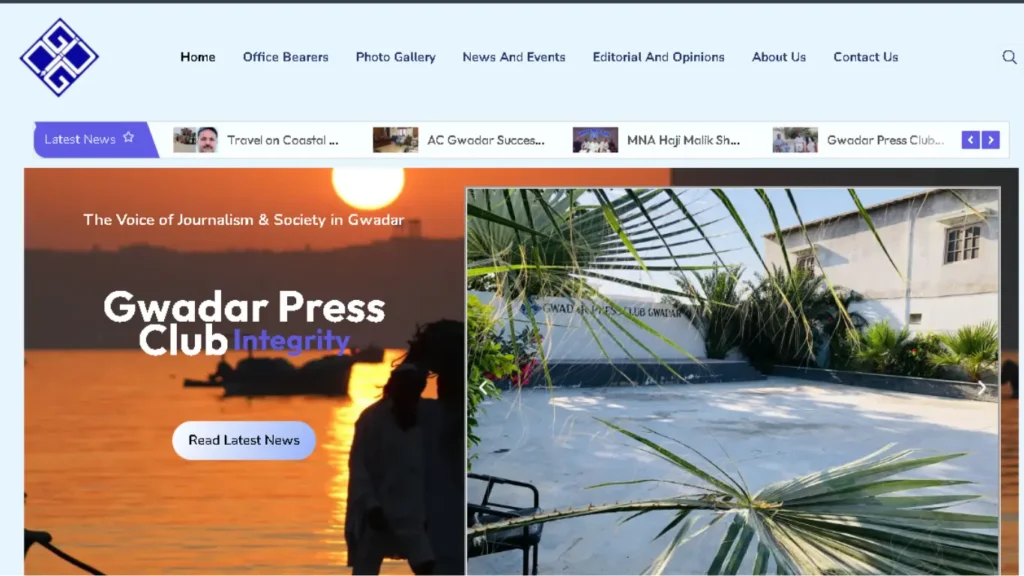 Gwadar Press Club - Landing Page